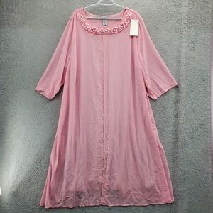 Catherines Midnight Dazzle Mesh Flyaway Dress Women's Plus Size 3X Pink NWT